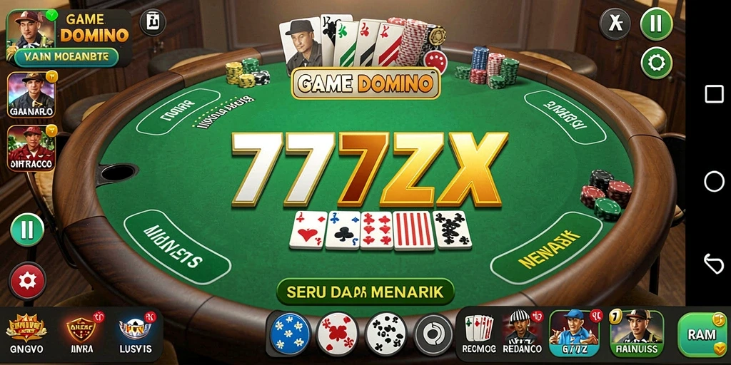 Tampilan gameplay Domino yang menegangkan di 777ZX.