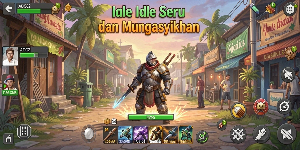 Tampilan gameplay seru ADG62 dengan fitur Idle.