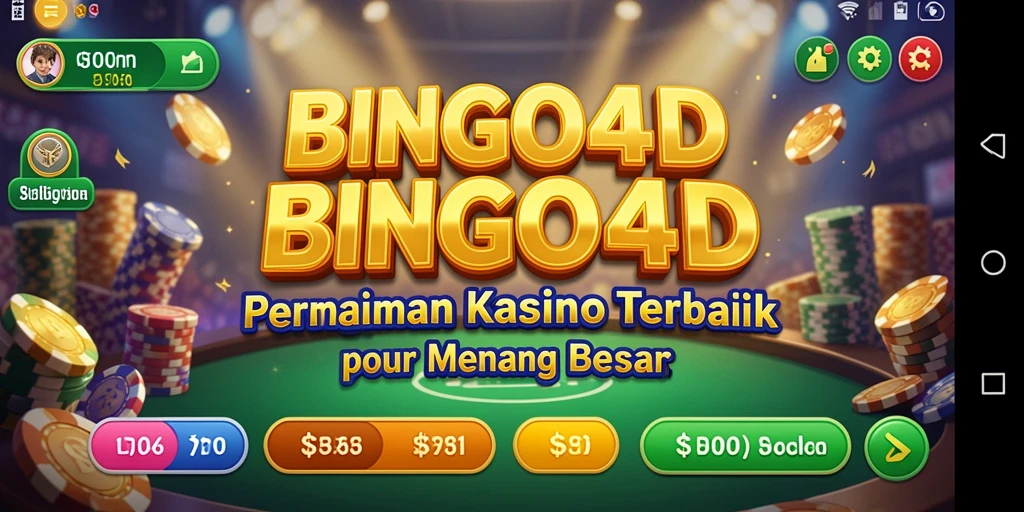 Tampilan menarik dari gameplay Kasino di BINGO4D dengan fitur interaktif.