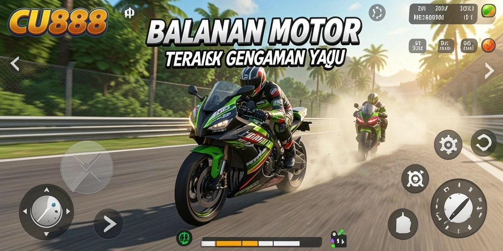 Tampak menariknya balapan motor di CU888 dengan berbagai trek.