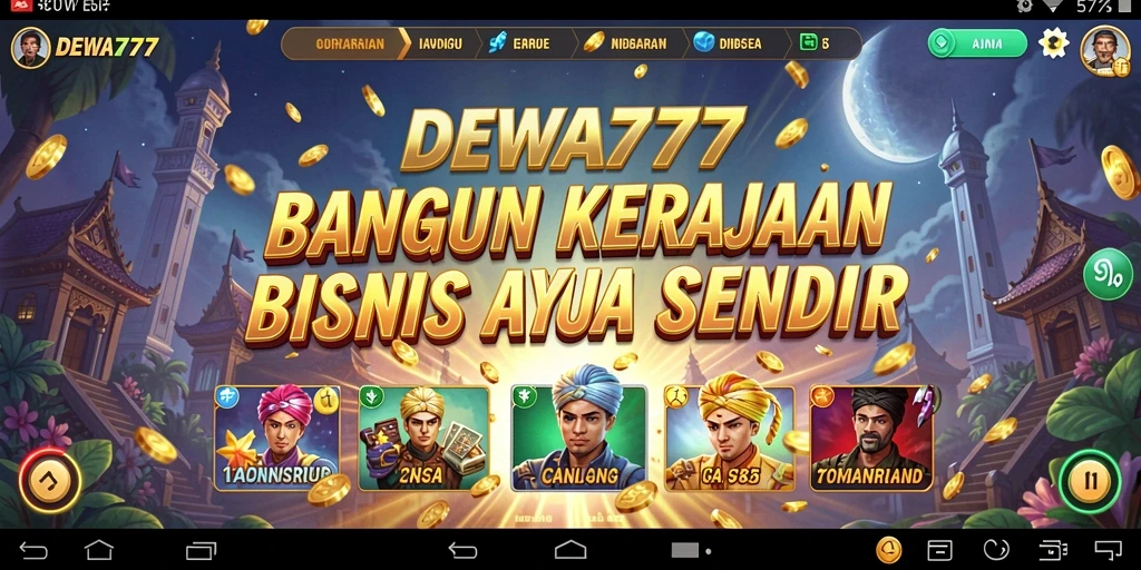 Tampilan gameplay DEWA777 yang menampilkan strategi bisnis yang menarik.
