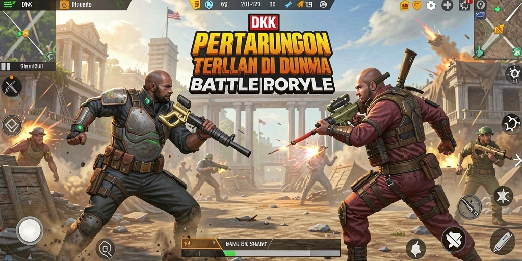 Tampilan gameplay intens dalam DKK yang menegangkan.