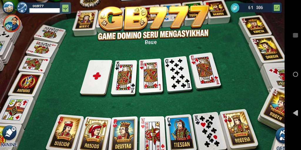 Screenshot utama menunjukkan tampilan seru permainan domino di GB777.