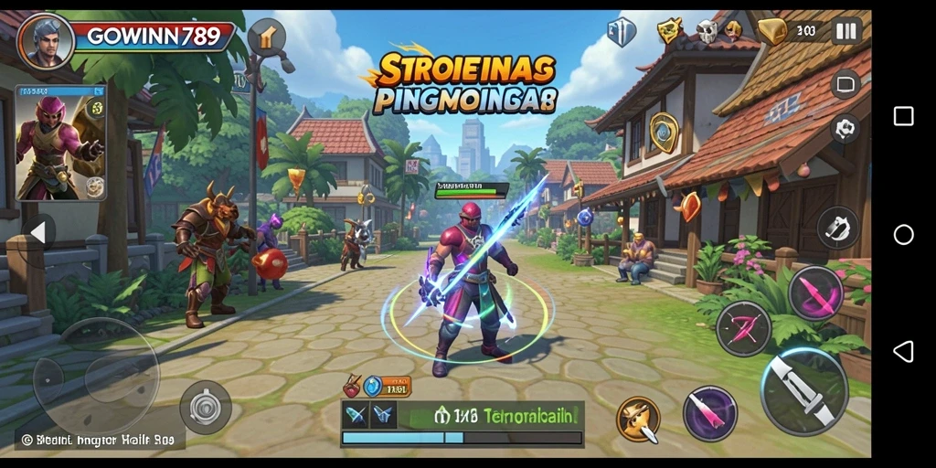 Tampilan gameplay mendebarkan dalam GOWIN789 saat merancang strategi.