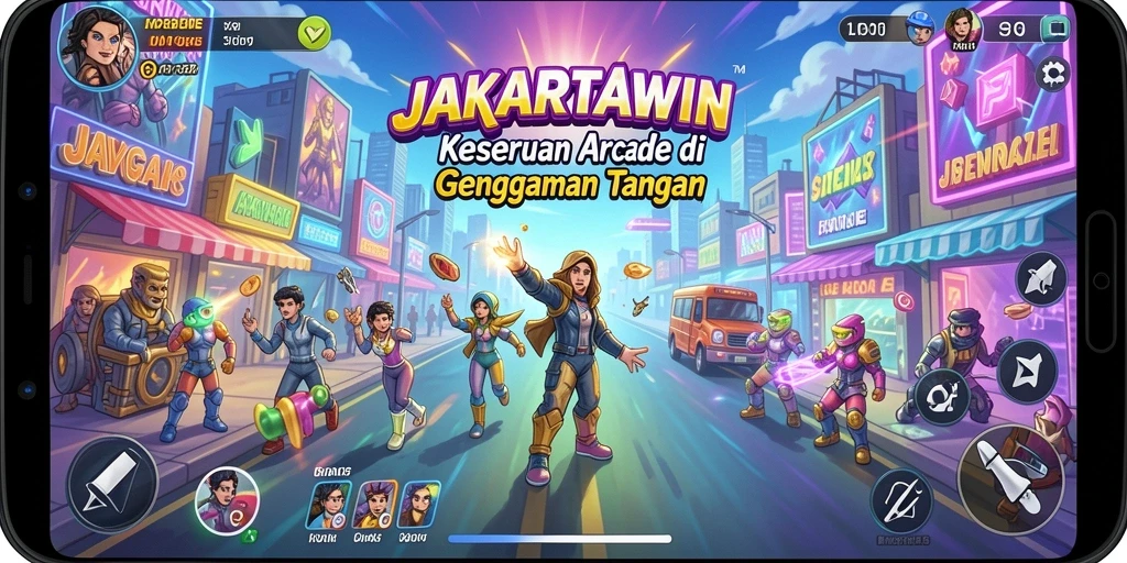 Screenshot menampilkan keseruan gameplay <strong>JAKARTAWIN</strong> dengan aksi Arcade yang mendebarkan.