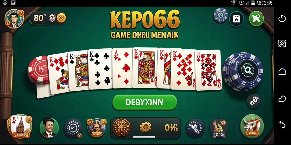 Tampilan gameplay seru di KEPO66, permainan Domino yang menarik.