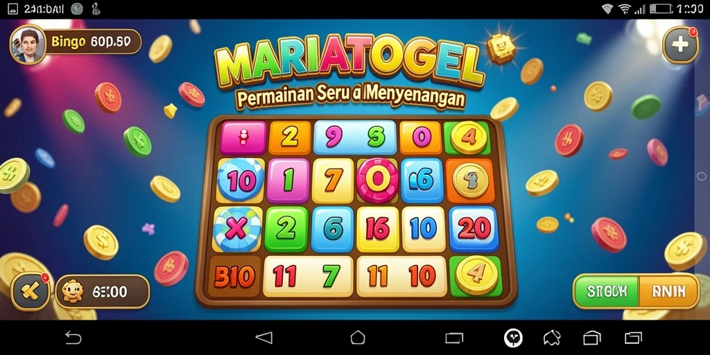 Tampilan gameplay seru dari MARIATOGEL saat bermain Bingo.