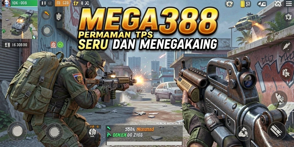 Tampilan aksi mendebarkan dalam game TPS MEGA388.