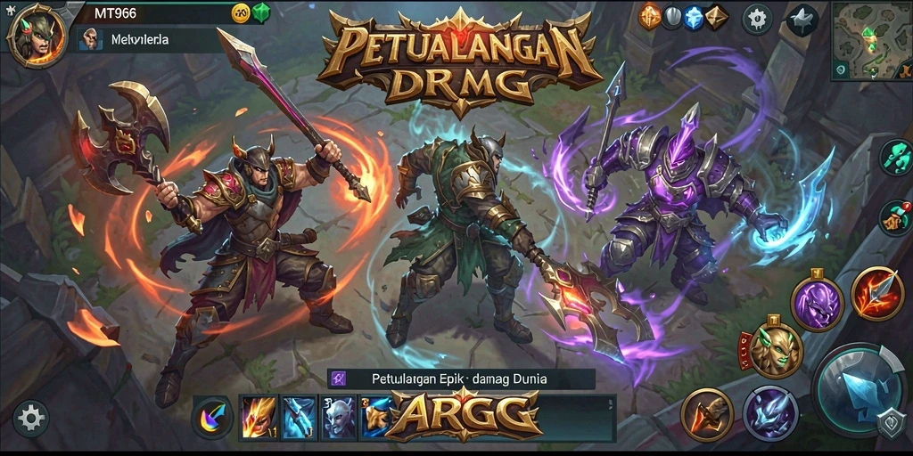 Gameplay seru MT966 dengan aksi pertarungan epik.