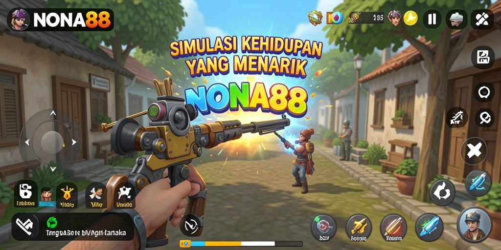 Screenshot NONA88 menampilkan gameplay simulasi interaktif yang seru.