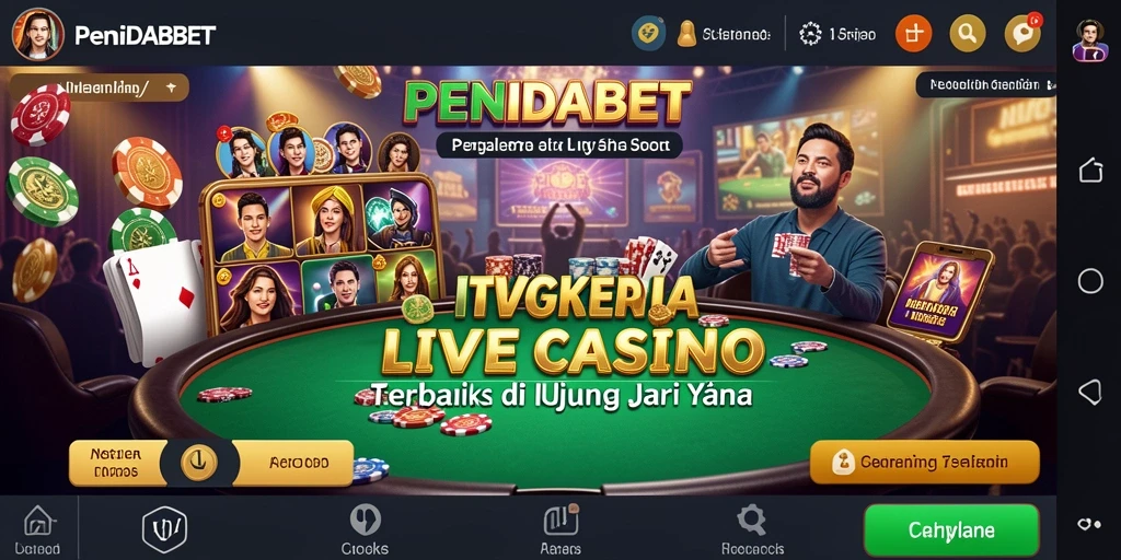 Tampilan gameplay langsung dari PENIDABET dengan dealer profesional.