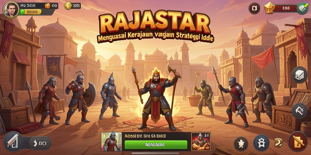 Tampilan gameplay menarik dari RAJASTAR dengan aksi Idle yang seru.