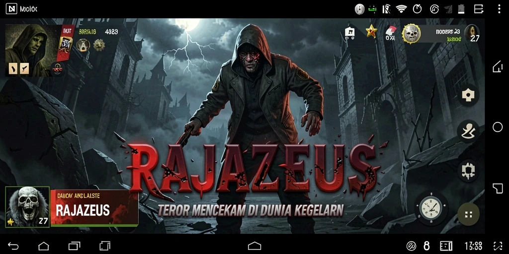 Tangkapan layar gameplay RAJAZEUS menunjukkan suasana mencekam dan ketegangan yang tinggi.