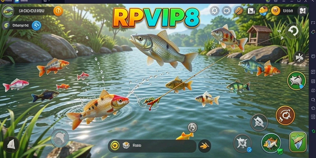 Tampilan gameplay RPVIP8 dengan pengalaman memancing yang seru.