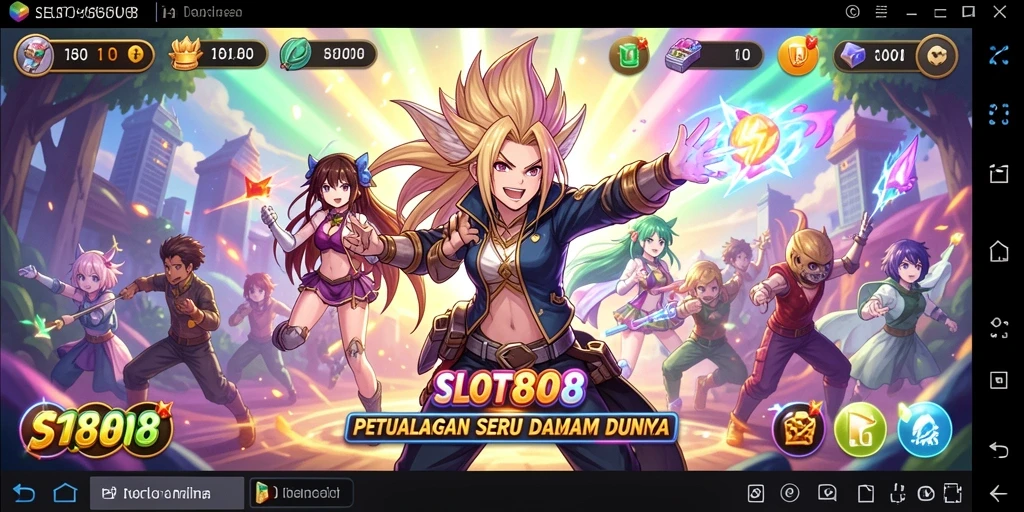 Screenshot utama menunjukkan aksi seru dari permainan SLOT8808.