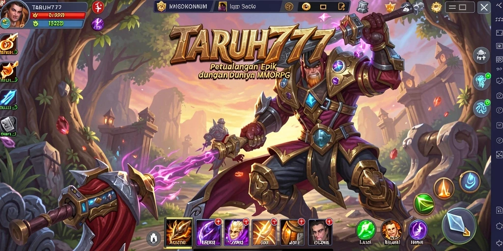 Tampilan gameplay epik di dunia TARUH777 yang penuh petualangan.