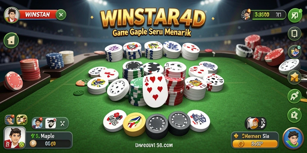 Screenshot gameplay Gaple yang menunjukkan suasana seru.