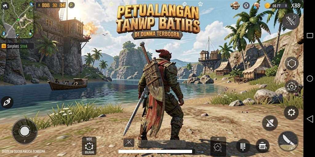 Screenshot X88 menampilkan gameplay yang seru di dunia terbuka.