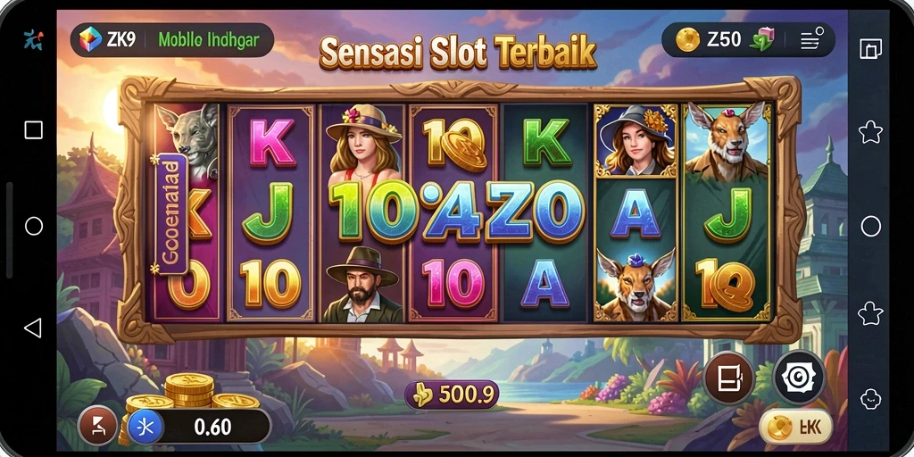 Gameplay menarik ZK9 dengan berbagai tema slot.